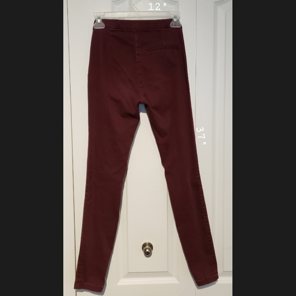 High waist burgundy jeans - Picture 2 of 2
